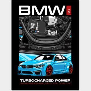 BMW M3 Turbocharged Power Posters and Art